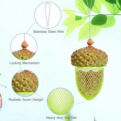 Budget π Costway Metal Acorn Wild Bird Feeder Outdoor Hanging Food Dispenser for Garden Yard π 9 Budget π Costway Metal Acorn Wild Bird Feeder Outdoor Hanging Food Dispenser for Garden Yard π - Image 7