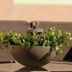 New ⌛ 8" 3-in-1 Polyresin Fountain Planter and Bird Feeder Taupe - Bernini ⭐ -Garden Decor Shop unnamed file 12645