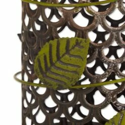 Best Sale 😀 Zingz & Thingz Zingz & Thingz 17.5" Iron Leaf Bird Feeder Green/Brown 🧨 -Garden Decor Shop unnamed file 12672