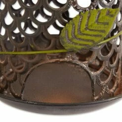 Best Sale 😀 Zingz & Thingz Zingz & Thingz 17.5" Iron Leaf Bird Feeder Green/Brown 🧨 -Garden Decor Shop unnamed file 12673