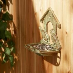 Best Sale 🤩 Zingz & Thingz Zingz & Thingz 9.64" Polyresin Wall Mounted Bird Feeder Brown 👍 -Garden Decor Shop unnamed file 12700