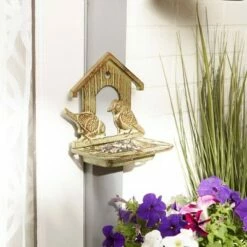 Best Sale 🤩 Zingz & Thingz Zingz & Thingz 9.64" Polyresin Wall Mounted Bird Feeder Brown 👍 -Garden Decor Shop unnamed file 12701