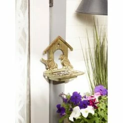 Best Sale 🤩 Zingz & Thingz Zingz & Thingz 9.64" Polyresin Wall Mounted Bird Feeder Brown 👍 -Garden Decor Shop unnamed file 12703