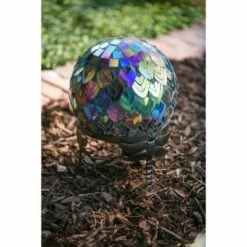 Buy 😉 Evergreen Dragonfly Adorned Metal Gazing Ball Stand ⌛