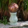 Hot Sale 😍 12"H Polyresin Gazing Ball Stand - Peat Moss - Alpine Corporation 🛒 -Garden Decor Shop unnamed file 12781