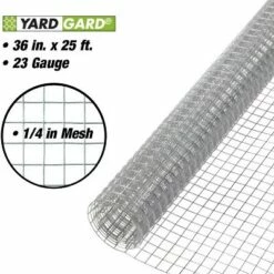 Brand new 💯 Midwest Air Technologies YardGard 3 x 25 Foot Heavy Duty Galvanized Steel 1/4 Inch Square Mesh Design Poultry Netting/Wire Garden Fencing Hardware Cloth, Silver 🔥
