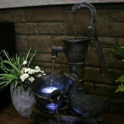 New π Sunnydaze Decor Sunnydaze 30"H Electric Polyresin Rustic Pump and Barrel Mother Duck and Ducklings Outdoor Fountain with LED Lights π 15 New π Sunnydaze Decor Sunnydaze 30"H Electric Polyresin Rustic Pump and Barrel Mother Duck and Ducklings Outdoor Fountain with LED Lights π -Garden Decor Shop unnamed file 12800