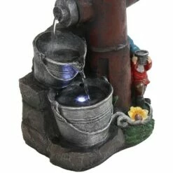New 🧨 Sunnydaze Decor Sunnydaze 16"H Electric Polyresin Gnomes Climbing Fire Hydrant Outdoor Water Fountain with LED Light 🧨 -Garden Decor Shop unnamed file 12808