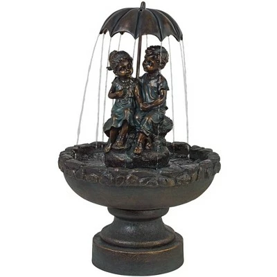 New π John Timberland Boy and Girl Under Umbrella Outdoor Water Fountain 40" High Copper Green Bronze Patio Deck Home Lawn Porch House π 8 New π John Timberland Boy and Girl Under Umbrella Outdoor Water Fountain 40" High Copper Green Bronze Patio Deck Home Lawn Porch House π - Image 6