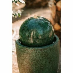 Discount 🔥 25.6" Modern Stone Textured Sphere Indoor/Outdoor Water Fountain with LED Light - Green - XBrand ✔️ -Garden Decor Shop unnamed file 12841