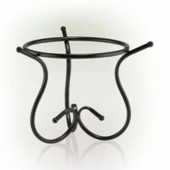 Best Sale ❤️ Alpine Corporation 9" Metal Glazing Globe Stand Black 😉