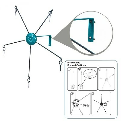 Cheap π― Woodlink Squirrel Go Round Metal Spinning Hanging 5 Corn Cob Squirrel Feeder with Mounting Hardware β¨ 3 Cheap π― Woodlink Squirrel Go Round Metal Spinning Hanging 5 Corn Cob Squirrel Feeder with Mounting Hardware β¨ - Image 2
