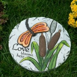 Promo ⌛ Zingz & Thingz Zingz & Thingz Cement "Love Blooms Here" Stepping Stone 🔔 -Garden Decor Shop unnamed file 12942