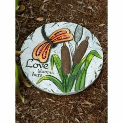 Promo ⌛ Zingz & Thingz Zingz & Thingz Cement "Love Blooms Here" Stepping Stone 🔔 -Garden Decor Shop unnamed file 12943