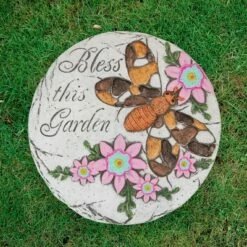 Budget 🛒 Northlight 10" Bless this Garden Outdoor Floral Garden Stone 🤩