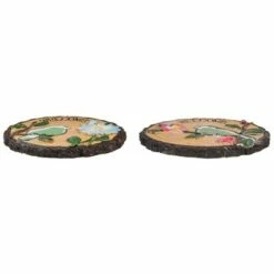 New 🌟 Northlight Set of 2 Welcome Birds Outdoor Floral Garden Stones 11" 😀 -Garden Decor Shop unnamed file 12968