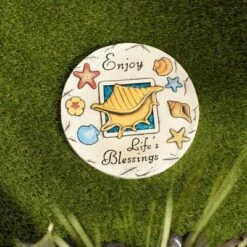 Outlet 🔔 Zingz & Thingz Zingz & Thingz Cement "Enjoy Life's Blessings" Stepping Stone 🔥 -Garden Decor Shop unnamed file 12985