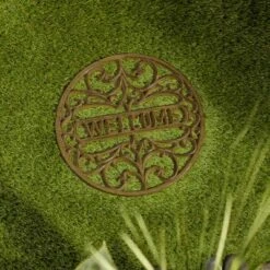 Best Sale ⌛ Zingz & Thingz Zingz & Thingz Cast Iron Welcome Stepping Stone Brown 🥰 -Garden Decor Shop unnamed file 13010