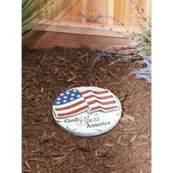 New ✔️ Zingz & Thingz Zingz & Thingz Cement "God Bless America" Stepping Stone 🌟 -Garden Decor Shop unnamed file 13019
