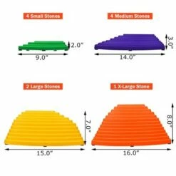 Best Pirce 😍 Costway 11pcs Kids Balance Stepping Stones w/ Non-Slip Bottom Indoor & Outdoor Toy ✨