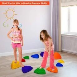Best Pirce 😍 Costway 11pcs Kids Balance Stepping Stones w/ Non-Slip Bottom Indoor & Outdoor Toy ✨ -Garden Decor Shop unnamed file 13061