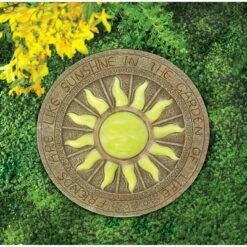 Best reviews of 🌟 Zingz & Thingz Zingz & Thingz Concrete Bursting Sun Glowing Stepping Stone Yellow 😉