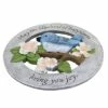 Promo 🔔 Roman Inc Home & Garden 11.5" Bluebird Garden Stone Yard Decor Flower Roman, Inc - Stepping Stones And Pathways 👏