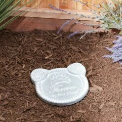 Budget 😍 Zingz & Thingz Zingz & Thingz Cement "Forever My Best Friend" 🐶 Dog Memorial Stepping Stone Gray 😀 -Garden Decor Shop unnamed file 13095