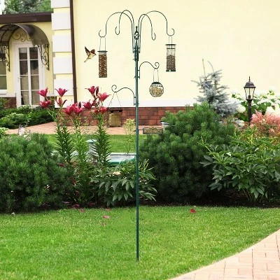 Best deal π― PawHut 6 Hook Feeding Station, Steel Multi-Feeder Kit Stand with 4 Bird Feeders, Mesh Tray, Water Dish and 4-Prong Base, Green βοΈ 4 Best deal π― PawHut 6 Hook Feeding Station, Steel Multi-Feeder Kit Stand with 4 Bird Feeders, Mesh Tray, Water Dish and 4-Prong Base, Green βοΈ - Image 2