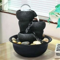 Brand new 💯 Watnature 8" 3-Step Little Water Fountain with LED Ball Gray 👍