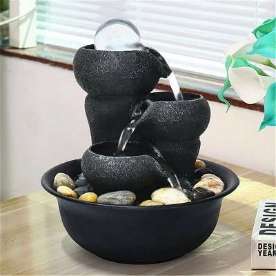 Brand new π― Watnature 8" 3-Step Little Water Fountain with LED Ball Gray π 2 Brand new π― Watnature 8" 3-Step Little Water Fountain with LED Ball Gray π