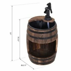 Hot Sale ⌛ Outsunny 2-Tier Wooden Water Pump Fountain for Fun Garden Decor with Planting Flower Box Base 🎉 -Garden Decor Shop unnamed file 13281