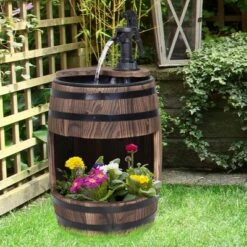 Hot Sale ⌛ Outsunny 2-Tier Wooden Water Pump Fountain for Fun Garden Decor with Planting Flower Box Base 🎉 -Garden Decor Shop unnamed file 13285