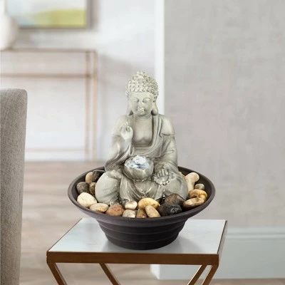 Cheap 𧨠John Timberland Zen Buddha Indoor Tabletop Water Fountain with Light LED 10" High Sitting for Table Desk Office Relaxation π 6 Cheap 𧨠John Timberland Zen Buddha Indoor Tabletop Water Fountain with Light LED 10" High Sitting for Table Desk Office Relaxation π - Image 4