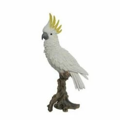 Cheap 🎉 HI-LINE GIFT LTD 15" Polyresin Cockatoo on Branch Statue White - Hi-Line Gift 🧨