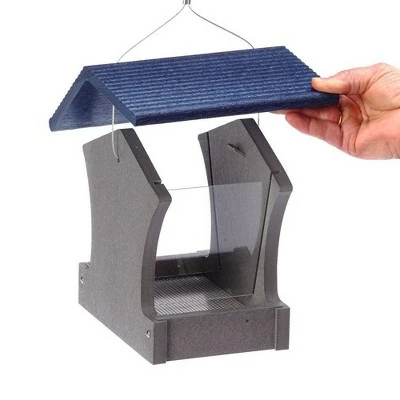 Outlet π€© Birds Choice Bird's Choice Green Solutions 2qt Hopper Feeder Gray with Blue Roof - Small π 4 Outlet π€© Birds Choice Bird's Choice Green Solutions 2qt Hopper Feeder Gray with Blue Roof - Small π - Image 2