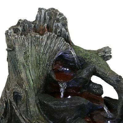 Best Pirce β¨ Sunnydaze Decor Sunnydaze 15"H Electric Polyresin Aged Logs and Flowing Brook Tiered Outdoor Fountain with LED Lights π 5 Best Pirce β¨ Sunnydaze Decor Sunnydaze 15"H Electric Polyresin Aged Logs and Flowing Brook Tiered Outdoor Fountain with LED Lights π - Image 3