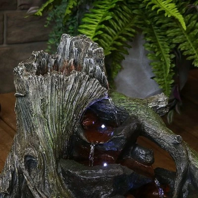 Best Pirce β¨ Sunnydaze Decor Sunnydaze 15"H Electric Polyresin Aged Logs and Flowing Brook Tiered Outdoor Fountain with LED Lights π 8 Best Pirce β¨ Sunnydaze Decor Sunnydaze 15"H Electric Polyresin Aged Logs and Flowing Brook Tiered Outdoor Fountain with LED Lights π - Image 6