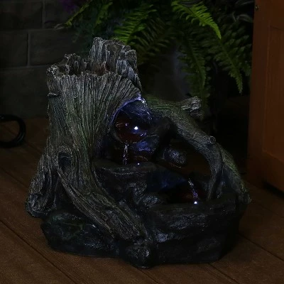 Best Pirce β¨ Sunnydaze Decor Sunnydaze 15"H Electric Polyresin Aged Logs and Flowing Brook Tiered Outdoor Fountain with LED Lights π 9 Best Pirce β¨ Sunnydaze Decor Sunnydaze 15"H Electric Polyresin Aged Logs and Flowing Brook Tiered Outdoor Fountain with LED Lights π - Image 7