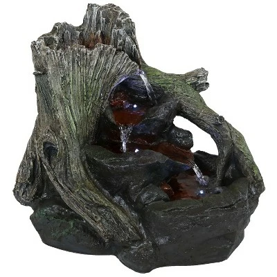 Best Pirce β¨ Sunnydaze Decor Sunnydaze 15"H Electric Polyresin Aged Logs and Flowing Brook Tiered Outdoor Fountain with LED Lights π 10 Best Pirce β¨ Sunnydaze Decor Sunnydaze 15"H Electric Polyresin Aged Logs and Flowing Brook Tiered Outdoor Fountain with LED Lights π - Image 8