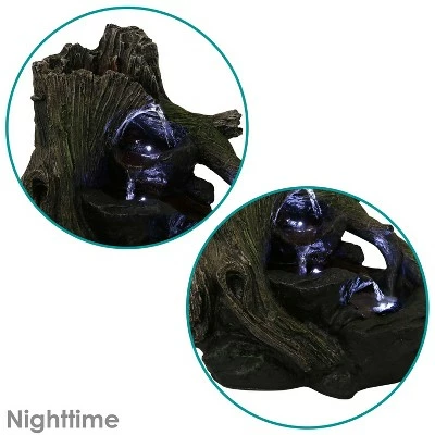 Best Pirce β¨ Sunnydaze Decor Sunnydaze 15"H Electric Polyresin Aged Logs and Flowing Brook Tiered Outdoor Fountain with LED Lights π 11 Best Pirce β¨ Sunnydaze Decor Sunnydaze 15"H Electric Polyresin Aged Logs and Flowing Brook Tiered Outdoor Fountain with LED Lights π - Image 9