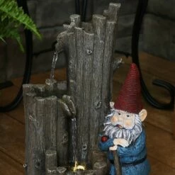 Best deal 🥰 Sunnydaze Decor Sunnydaze 17"H Electric Polyresin Resting Gnome by Tiered Logs Outdoor Water Fountain with LED Light 😉 -Garden Decor Shop unnamed file 13431