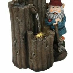 Best deal 🥰 Sunnydaze Decor Sunnydaze 17"H Electric Polyresin Resting Gnome by Tiered Logs Outdoor Water Fountain with LED Light 😉 -Garden Decor Shop unnamed file 13433