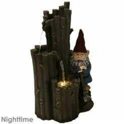 Best deal 🥰 Sunnydaze Decor Sunnydaze 17"H Electric Polyresin Resting Gnome by Tiered Logs Outdoor Water Fountain with LED Light 😉 -Garden Decor Shop unnamed file 13434