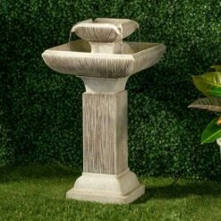 Flash Sale 🎁 25.75" Indoor/Outdoor Willamette Fountain with Water Pump Gray - Alfresco Home LLC 🥰