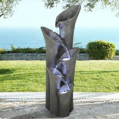 Cheapest π Watnature 39.5" 5-Tier Faux Stone with LED Light Floor Fountain Gray π― 4 Cheapest π Watnature 39.5" 5-Tier Faux Stone with LED Light Floor Fountain Gray π― - Image 2