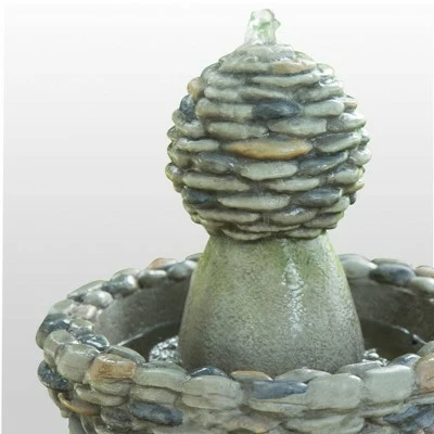 Deals π 36.5" Stone 3-Tier Pedestal Outdoor Floor Fountain - Gray - Teamson Home π 2 Deals π 36.5" Stone 3-Tier Pedestal Outdoor Floor Fountain - Gray - Teamson Home π