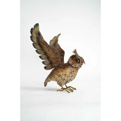 Outlet π HI-LINE GIFT LTD 19" Metal Owl with Wings Out Outdoor Statue Brown - Hi-Line Gift 𧨠1 Outlet π HI-LINE GIFT LTD 19" Metal Owl with Wings Out Outdoor Statue Brown - Hi-Line Gift π§¨