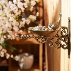 Best deal 👏 Zingz & Thingz Zingz & Thingz 9.96" Iron Wall Mounted Ornate Bird Feeder Brown 😉 -Garden Decor Shop unnamed file 13528