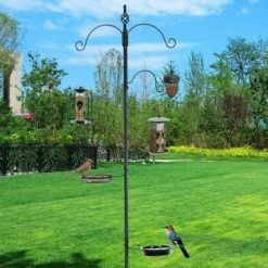 Cheap 🎁 Costway Bird Feeding Station Kit Wild Bird Feeder Planter Hanger w/Mesh Tray & Bird Bath 💯